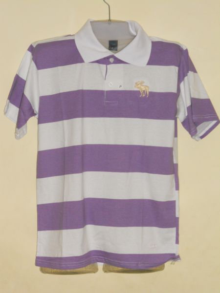 Camiseta Listrada Roxo