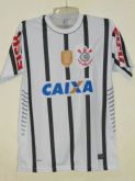 Camisa Corinthians Branca com Listras Pretas