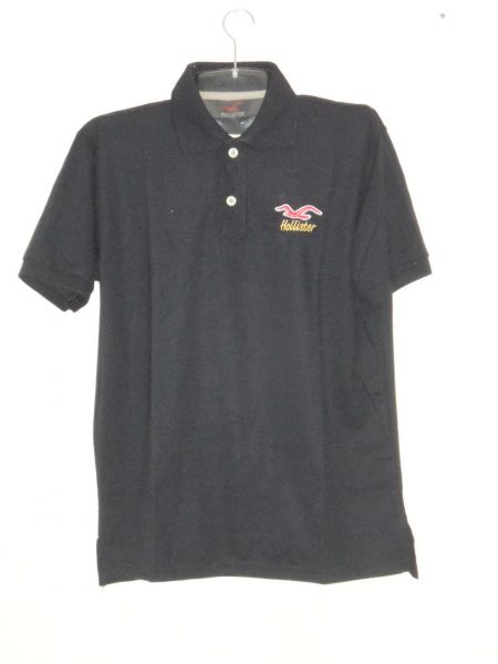 Camiseta Polo Hollister Preta